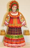 Hand Carved Wooden Ukrainian Girl,Hand Painted Ukrainian Girl,Wooden Girl
